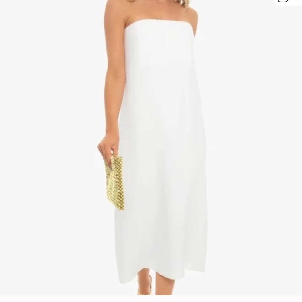 NWT Tuckernuck Strapless Ivory Crepe Marin Dress
